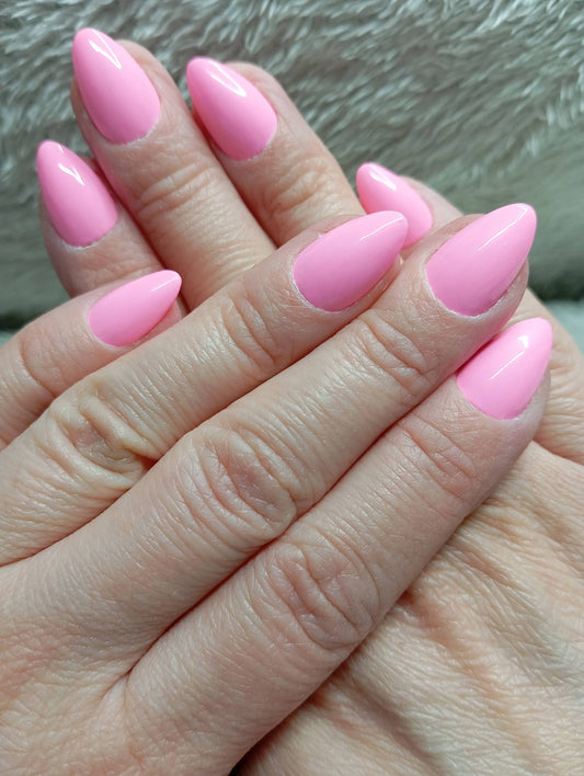 Rose Candy — Faux ongles press-on fait main