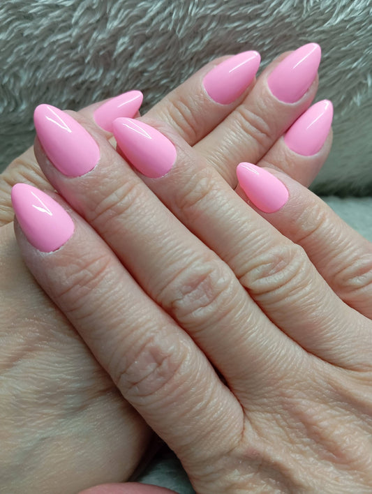 Rose Candy — Faux ongles press-on fait main