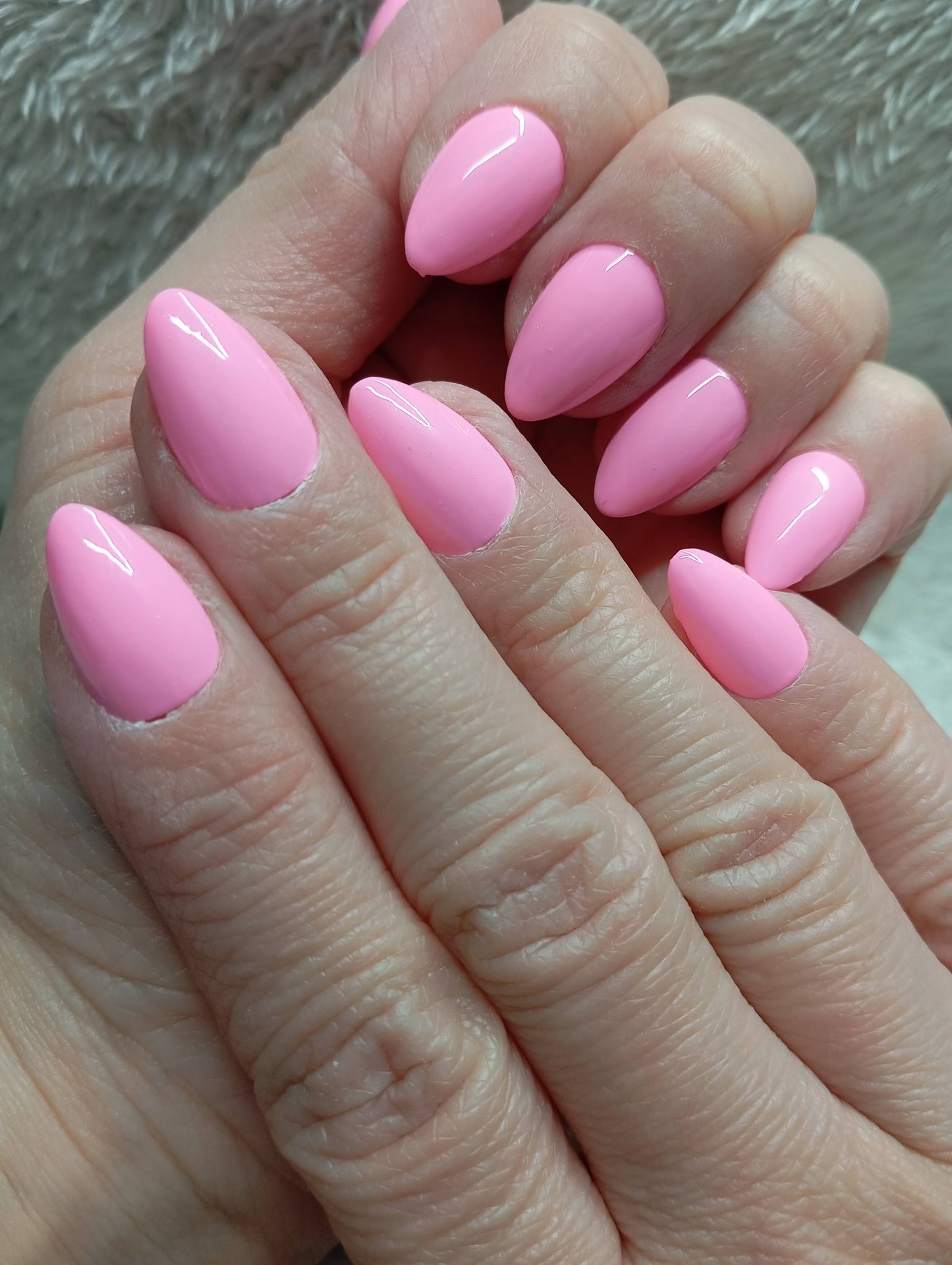 Rose Candy — Faux ongles press-on fait main